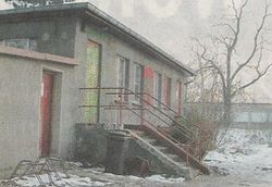 Das Haus im Winter, kurz vor dem Abriss