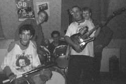 U-Haft, ca. 1994 vlnr. Bodo, Schotte, Bruno, Marzl, Frankie