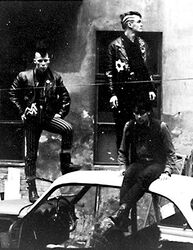 Antitrott ca. 1986 - vlnr. Reimo, Thomas, Jörn